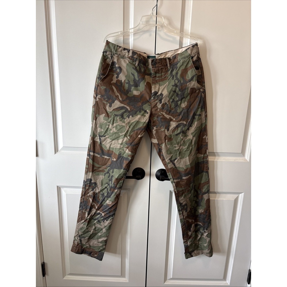 J.Crew 770 Straight Camo Chino Pants Men 34x34 Camouflage Cotton Twill Tapered
